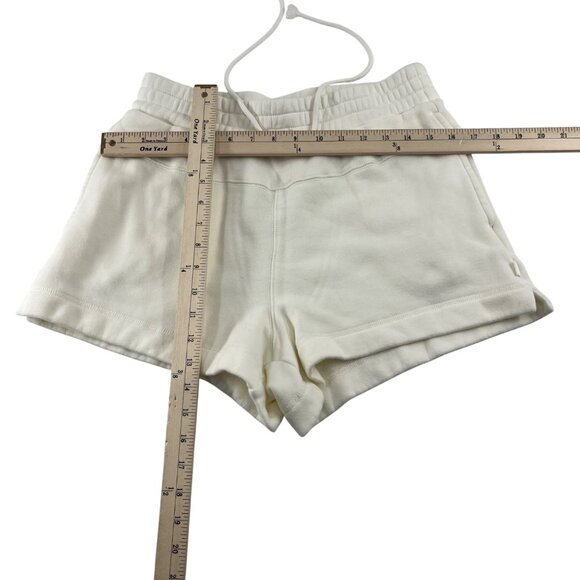 Free Assembly Womens White Drawstring Shorts S Cotton Polyester Blend - Picture 2 of 6